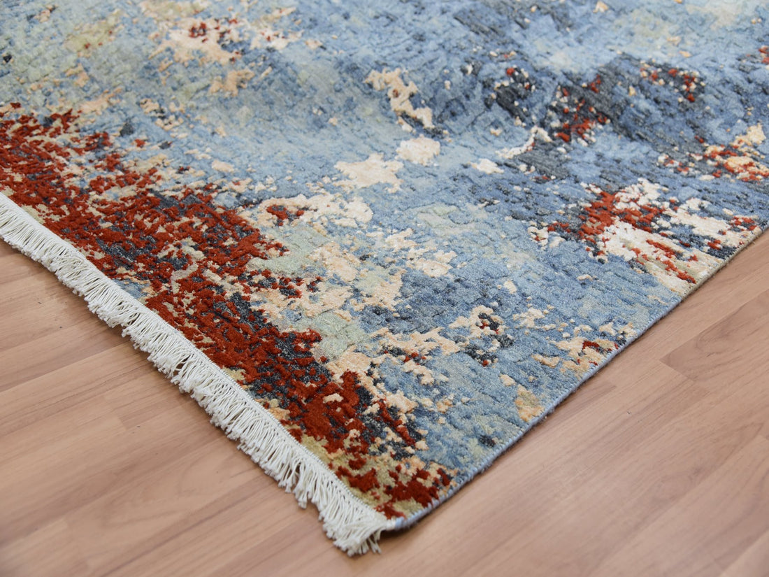 9'0"x12'4" | Red Abstract | Wool | 210000031289