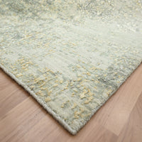 8'0"x10'0" | Green Gold Abstract | Wool & Silk | 210000030500
