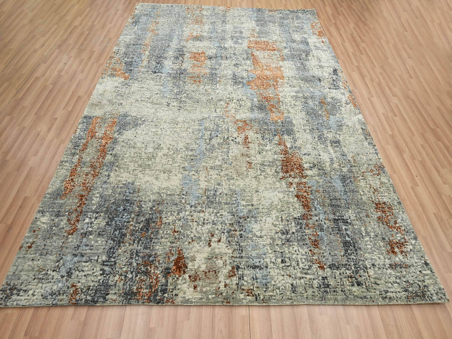 8'0" x 10'2" | Green Abstract | Wool | 210000028898