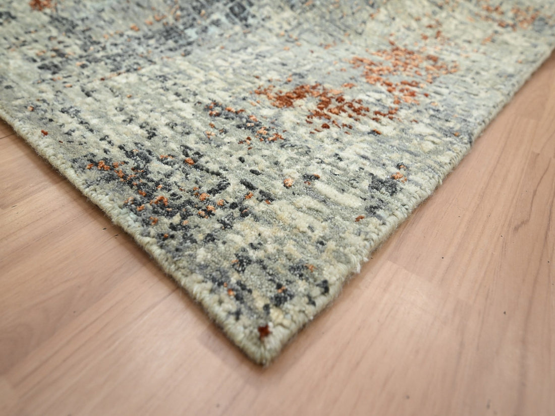 8'0" x 10'2" | Green Abstract | Wool | 210000028898