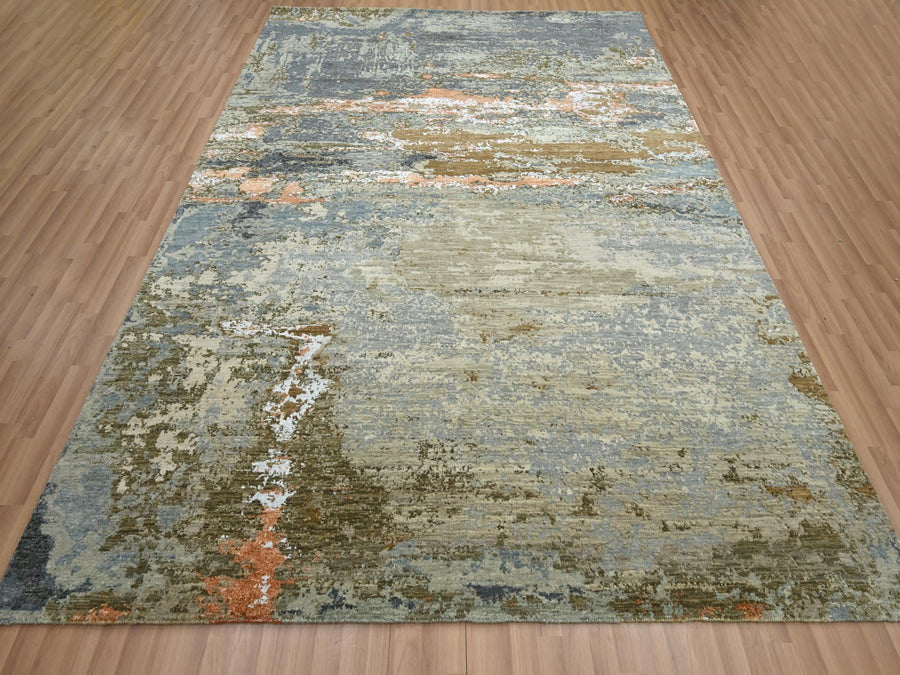 8'1" x 10'5" | Green Persian Abstract | Wool | 210000028893
