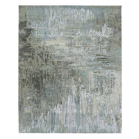 8'1" x 10' | Grey Abstract | Wool & Silk | 210000030992