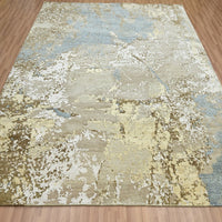 8'0" x 9'8" | Light Blue Abstract | Wool & Silk | 210000028909