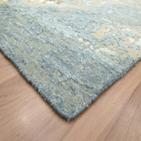 8'0" x 9'8" | Light Blue Abstract | Wool & Silk | 210000028909