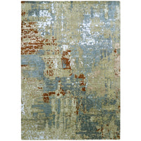 9'0"x12'8" | Blue Abstract | Wool & Silk | 210000031305
