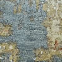 9'0"x12'8" | Blue Abstract | Wool & Silk | 210000031305