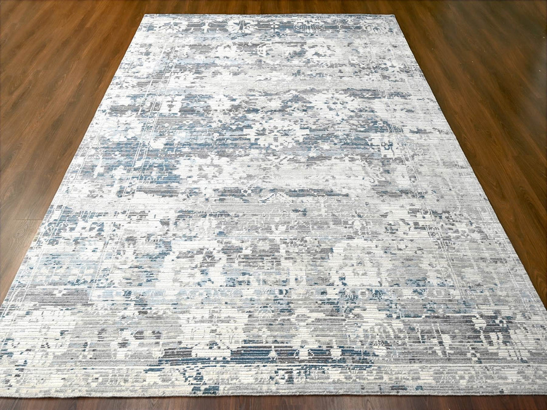 9'3"x12'0" | Blue Erased | Wool | 210000031304