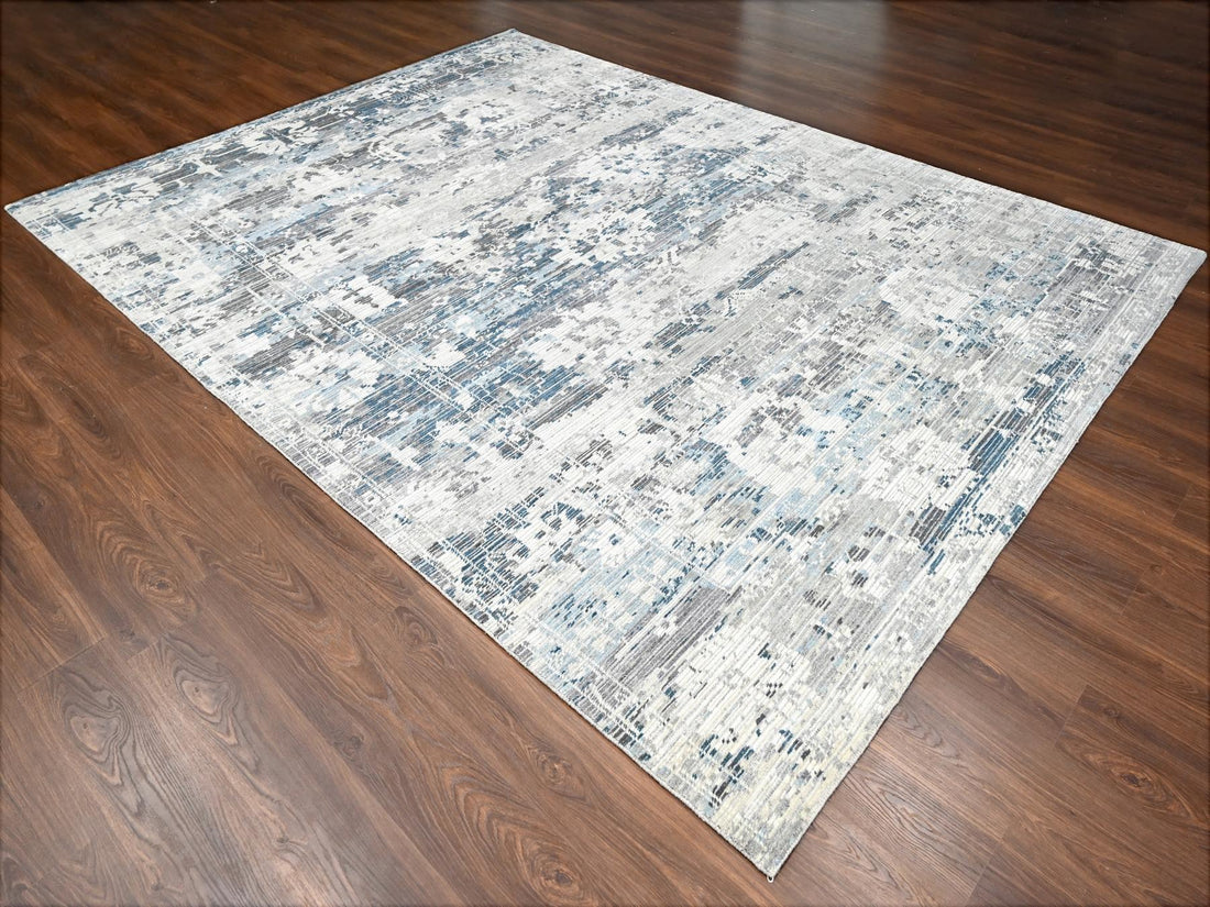 9'3"x12'0" | Blue Erased | Wool | 210000031304