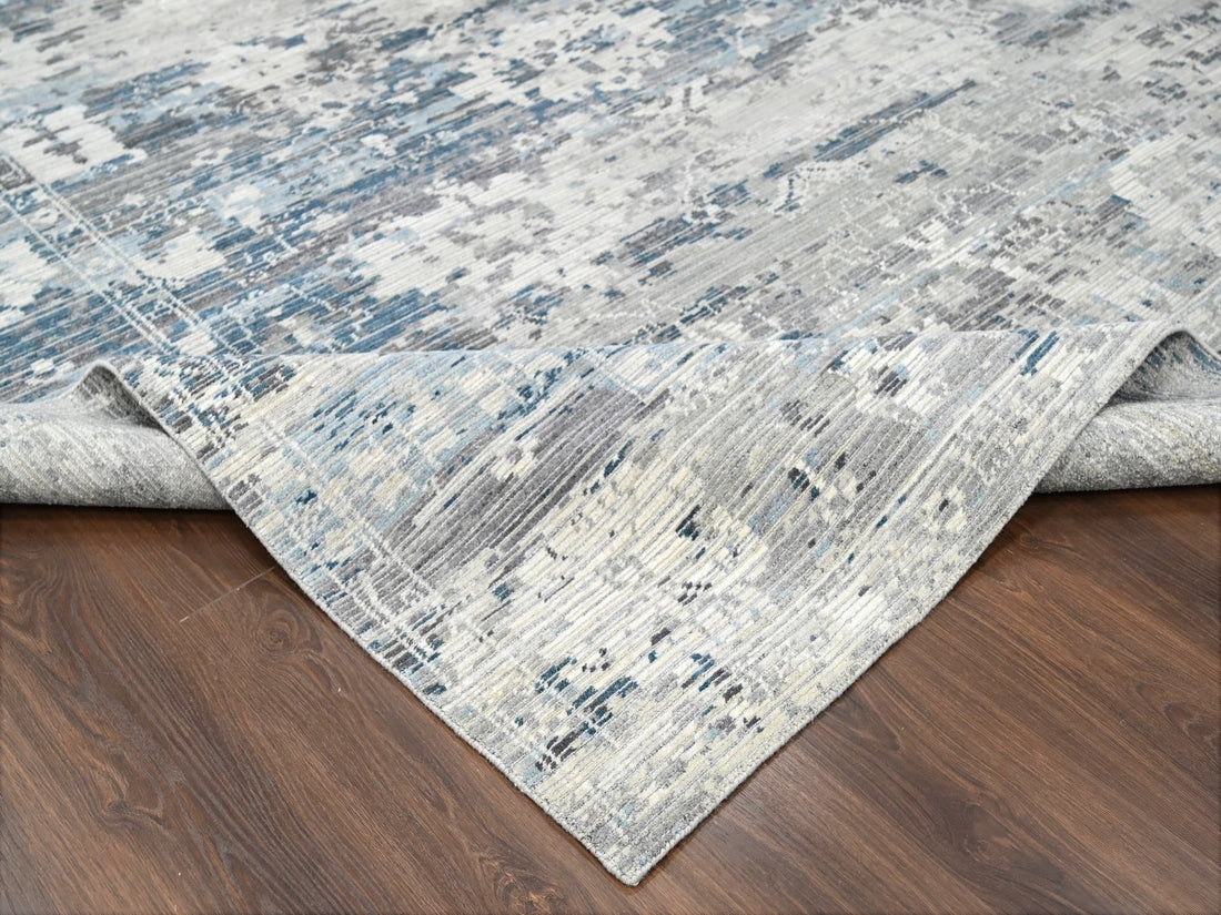 9'3"x12'0" | Blue Erased | Wool | 210000031304