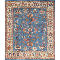 8'3" x 9'9" | Blue Heriz | Wool | 210000026263