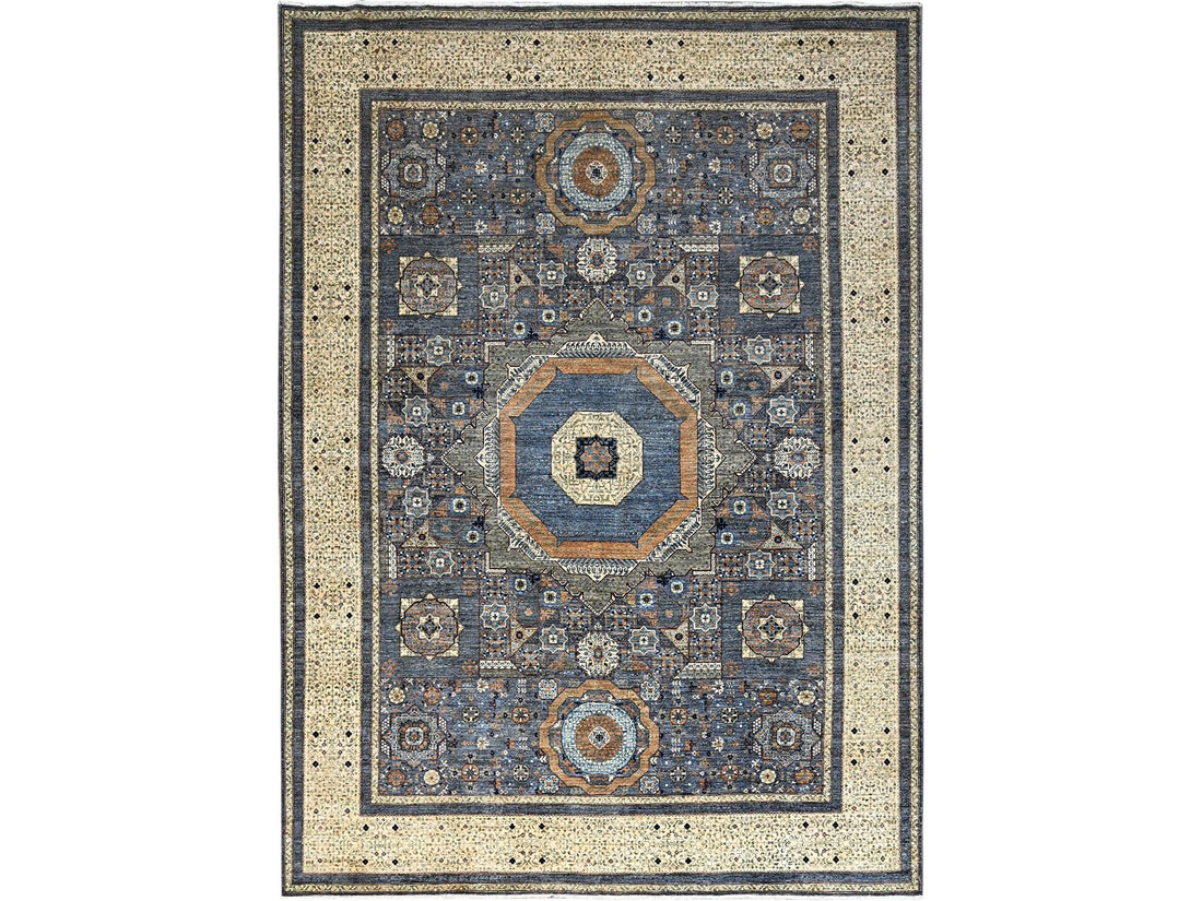 9'0"x12'0" | Gray Mamluk | Wool | 210000026289