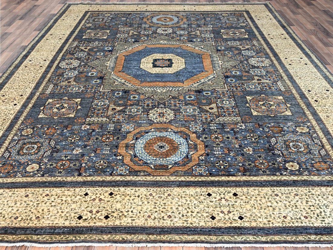 9'0"x12'0" | Gray Mamluk | Wool | 210000026289
