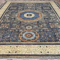 9'0"x12'0" | Gray Mamluk | Wool | 210000026289