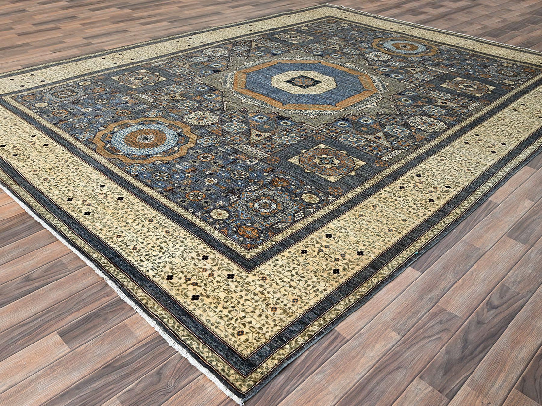 9'0"x12'0" | Gray Mamluk | Wool | 210000026289