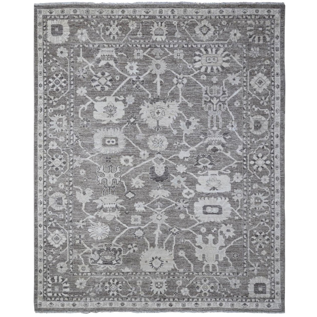 8'1" x 9'9" | Grey Tribal | Wool | 210000028892
