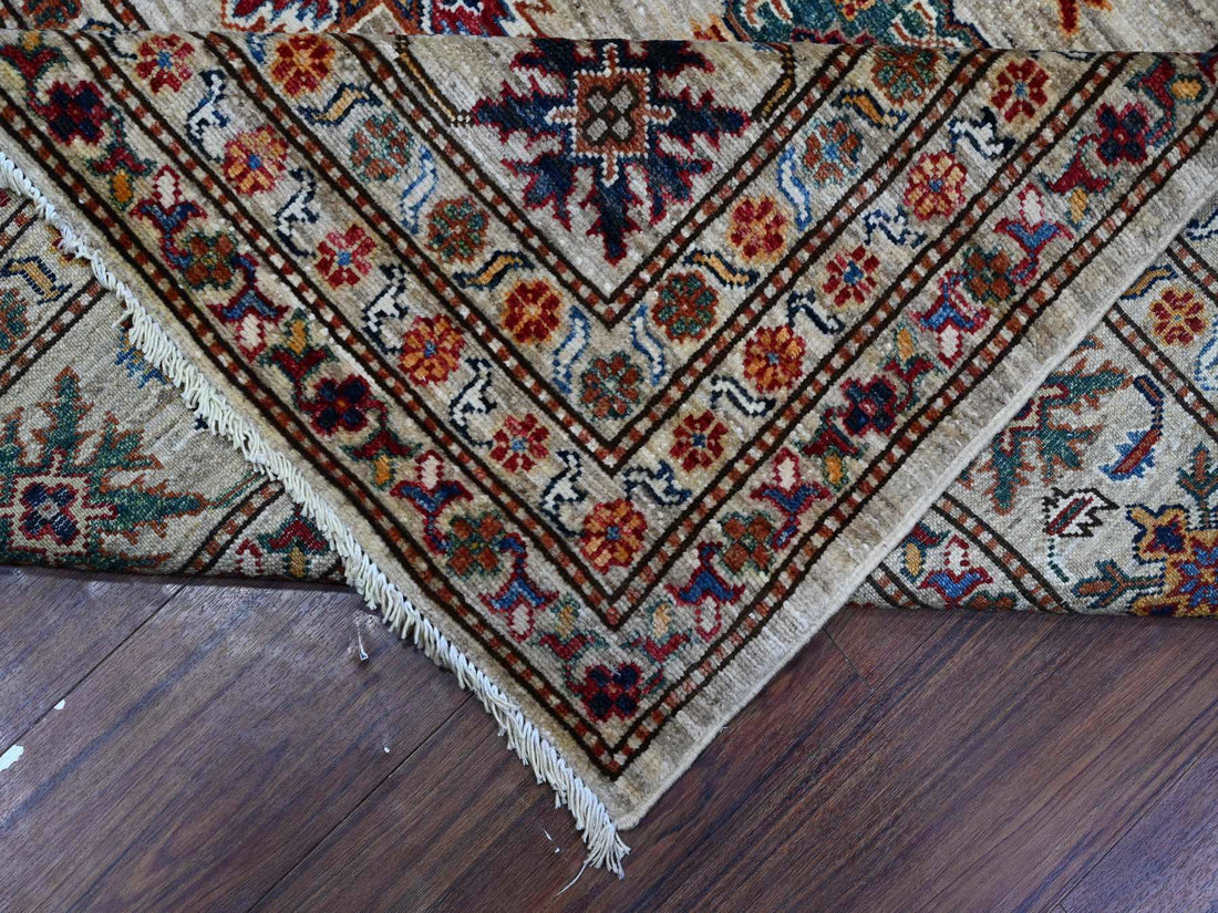 9'0"x12'3" | Gray Afghan | Wool | 210000026285