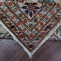 9'0"x12'3" | Gray Afghan | Wool | 210000026285