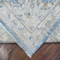 8'9" x 12'0" | Blue Floral Peshawar | Wool | 210000028928
