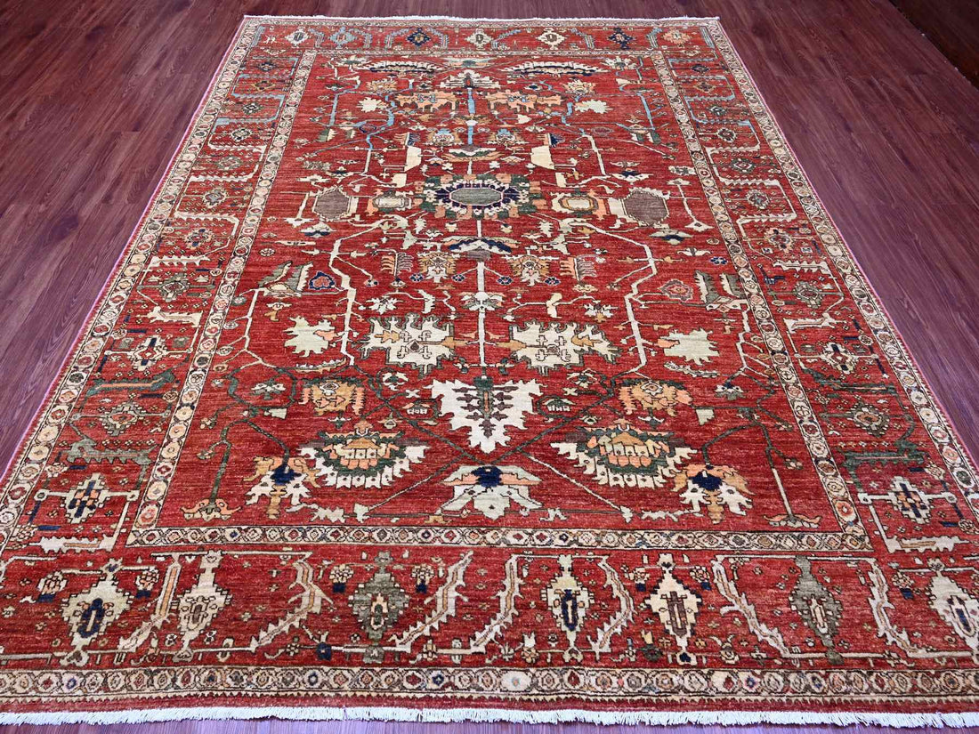 8'0" x 9'10" | Red Peshawar | Wool | 210000028896