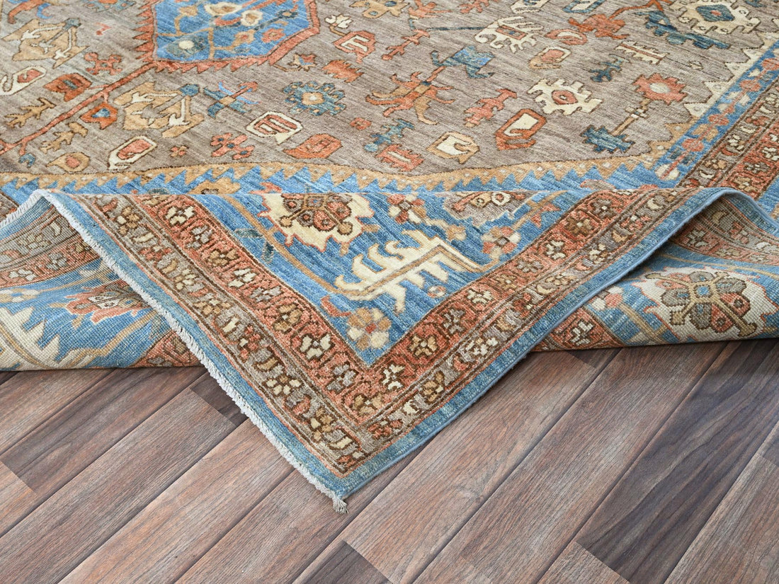 9'2" x 12'3" | Brown Peshawar | Wool | 210000028927