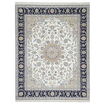 7'10" x 10'1" | White Medallion | Wool | 210000026257