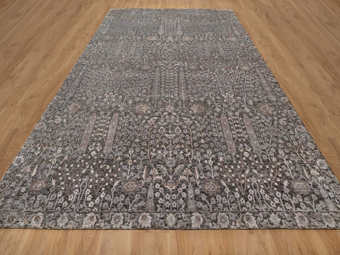 9'9"x14'2" | Brown Transitional | Wool & Silk | 210000031286
