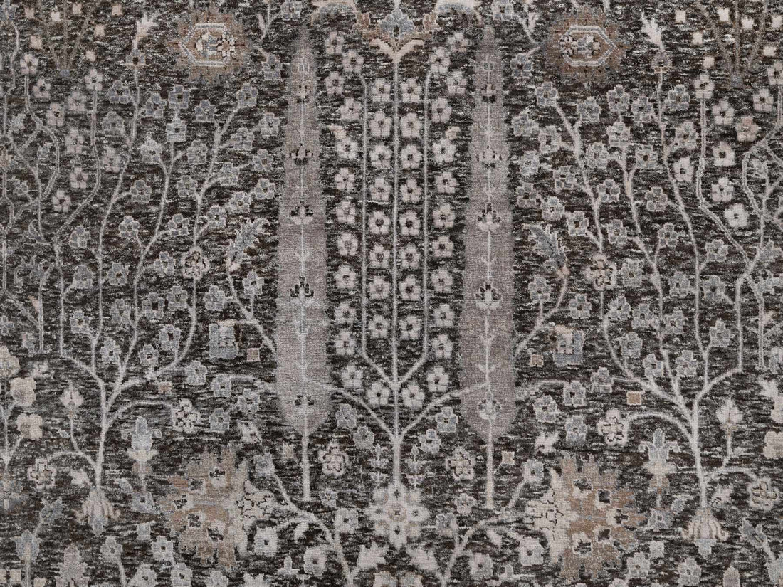 9'9"x14'2" | Brown Transitional | Wool & Silk | 210000031286