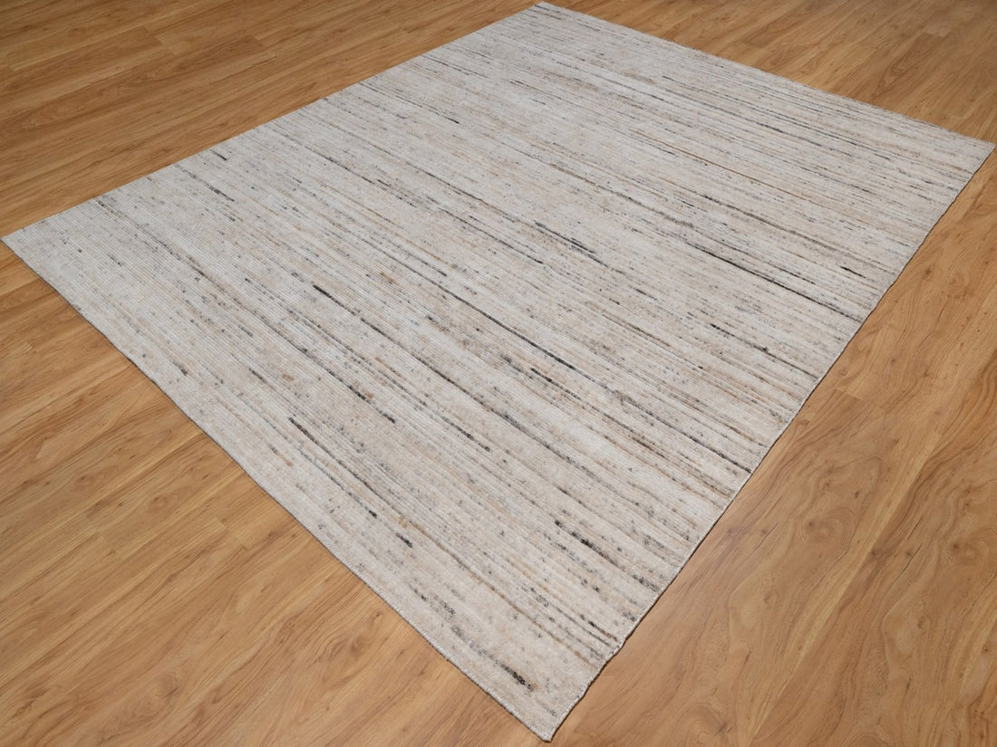 8'1" x 10'1" | White Modern | Loomed | 210000032098