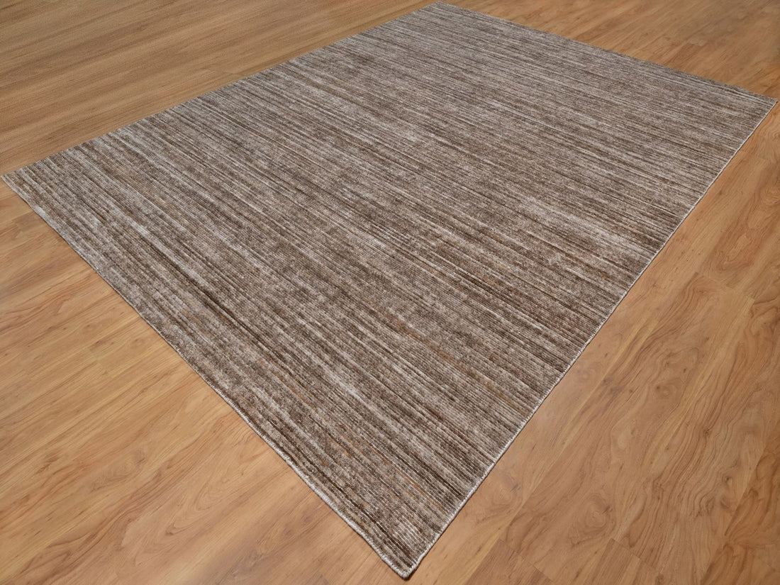 9' x 12'1" | Brown Modern | Loomed | 210000032111
