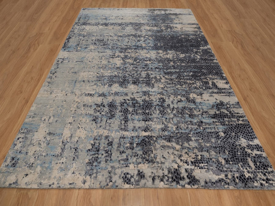 9' x 11'9" | Grey Mosaic | Wool & Silk | 210000032105