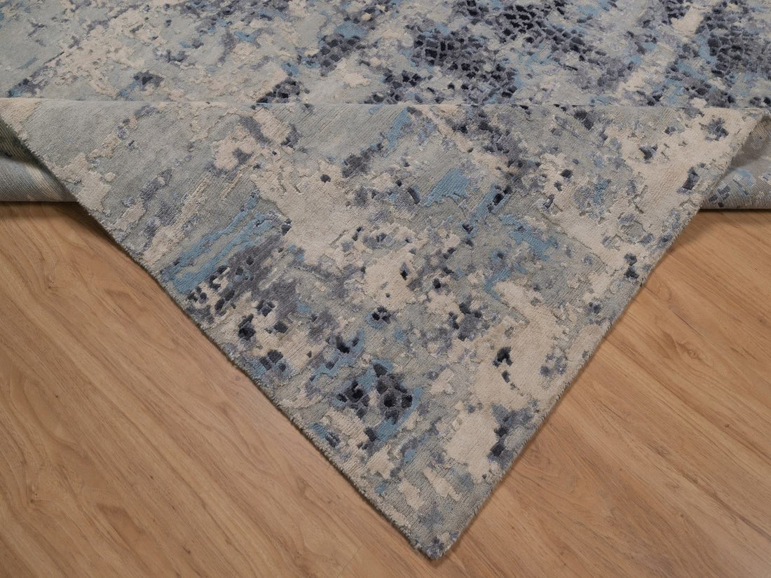 9' x 11'9" | Grey Mosaic | Wool & Silk | 210000032105