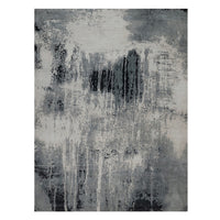 9' x 12' | Black Abstract | Wool & Silk | 210000032106