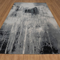 9' x 12' | Black Abstract | Wool & Silk | 210000032106