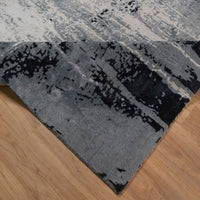 9' x 12' | Black Abstract | Wool & Silk | 210000032106