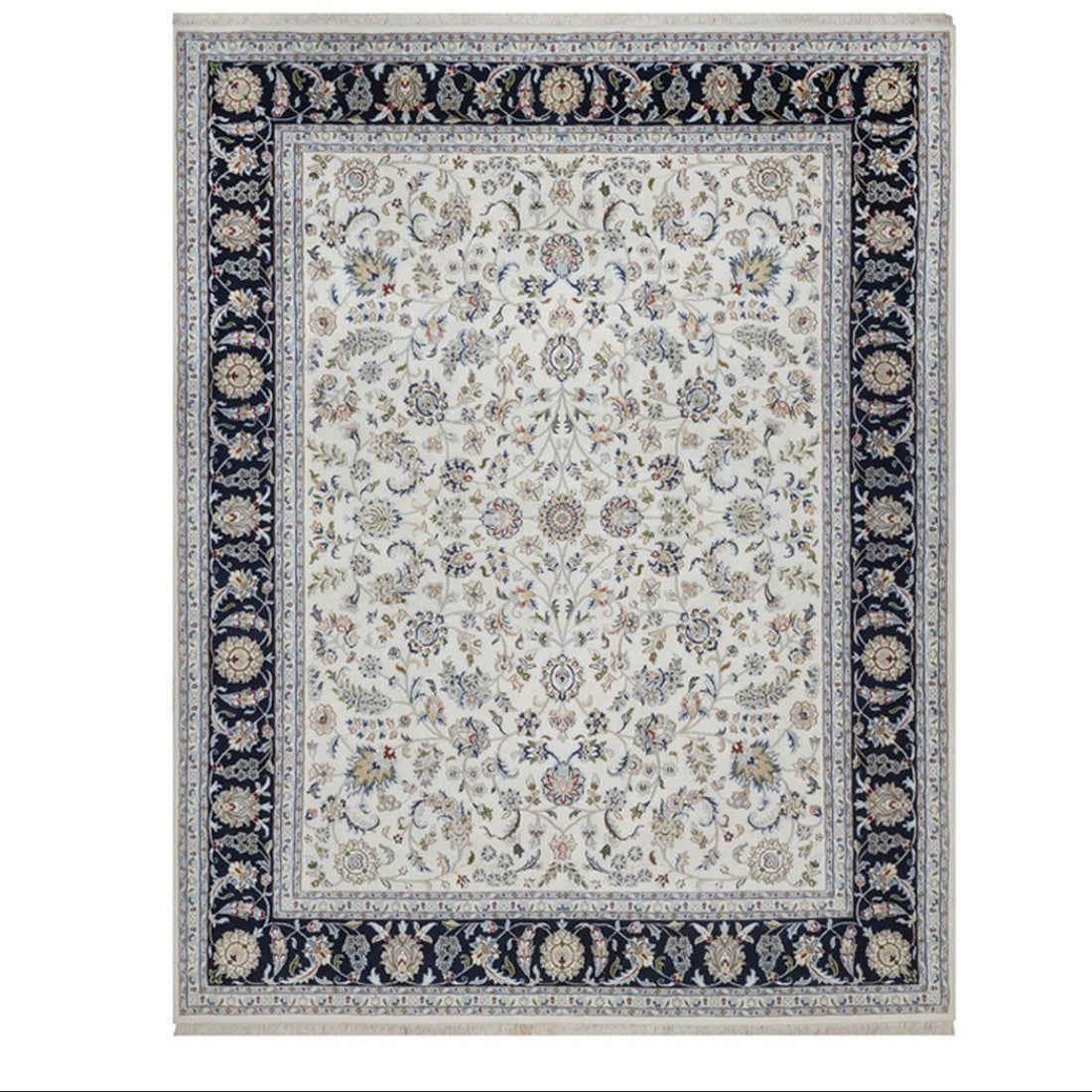 8'1"x10'4" | White Nain | Wool & Silk | 210000031278