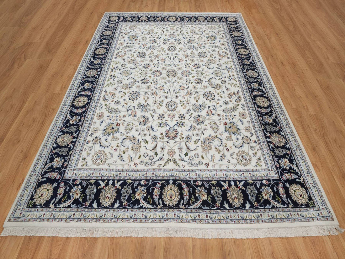 8'1"x10'4" | White Nain | Wool & Silk | 210000031278