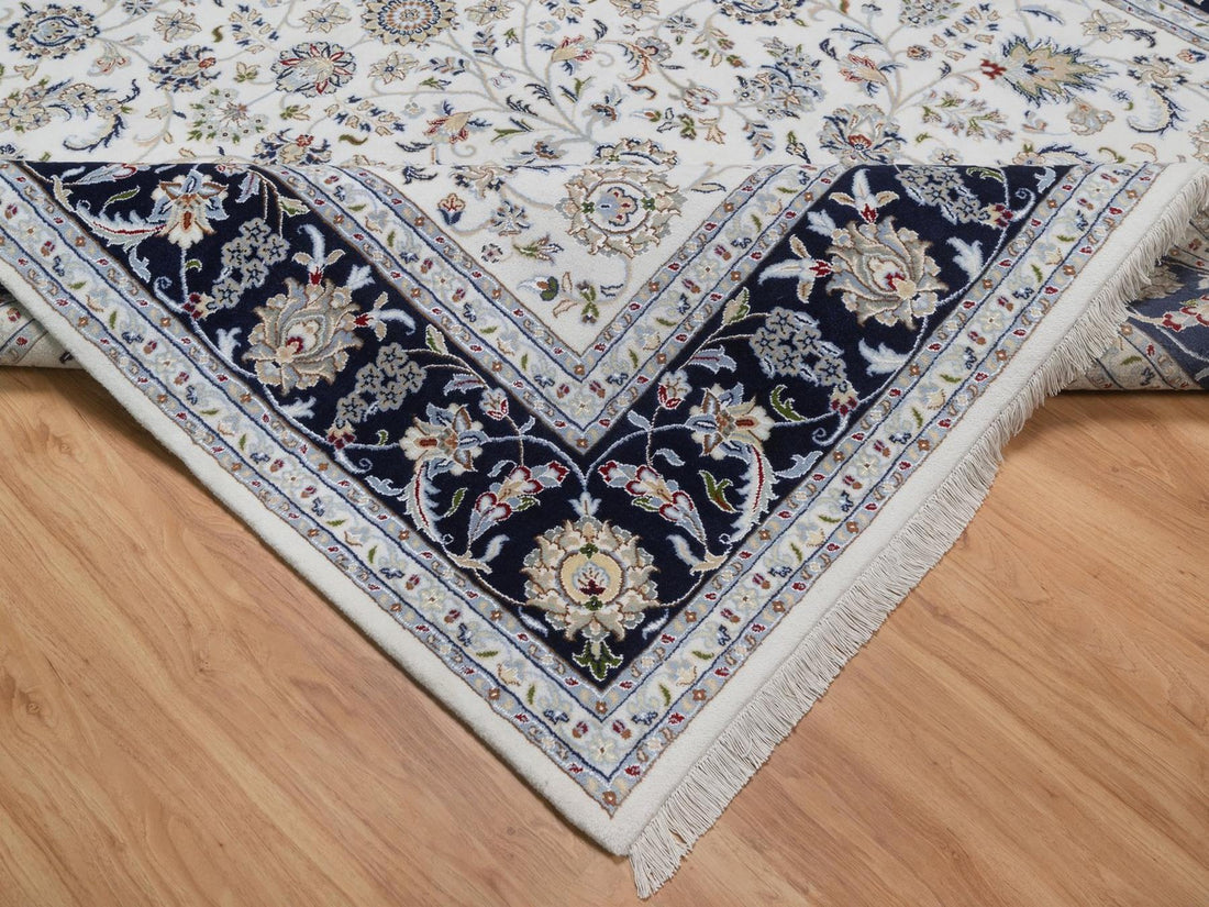 8'1"x10'4" | White Nain | Wool & Silk | 210000031278