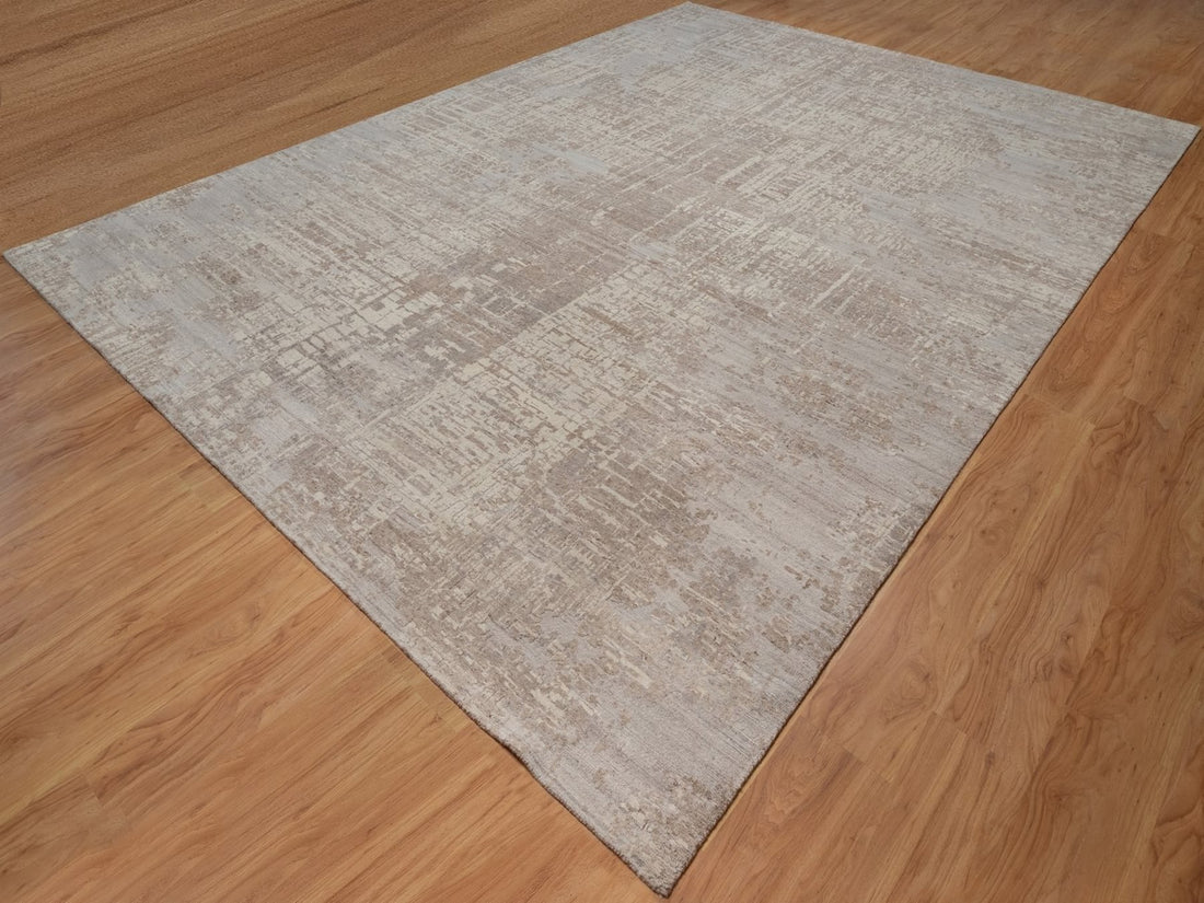 10'1" x 13'11" | Brown Modern Erased | Wool | 210000032330