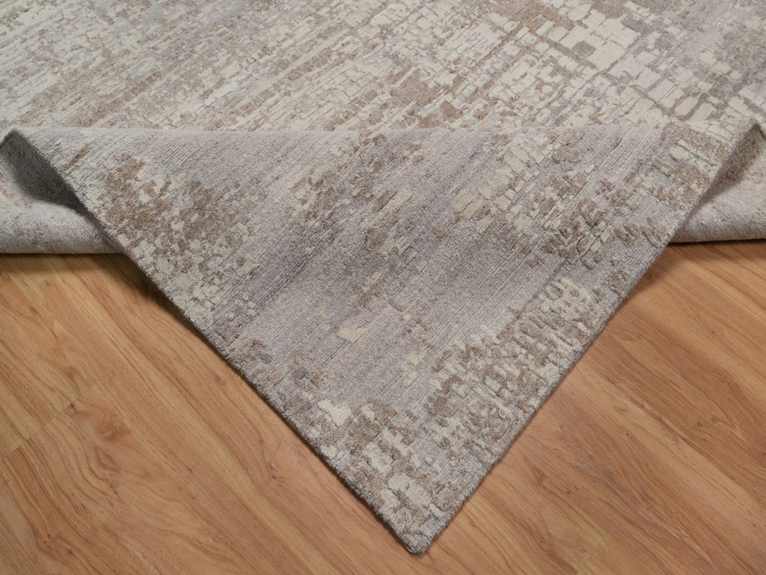 10'1" x 13'11" | Brown Modern Erased | Wool | 210000032330