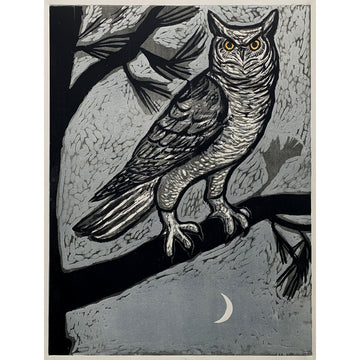 Moon Vigil 24x32 | Woodblock Print