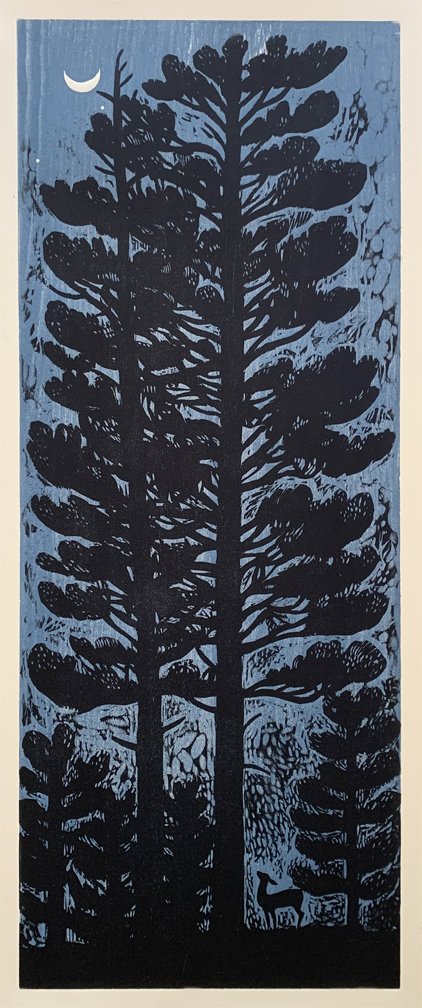 Quietude 10x24 | Woodblock Print