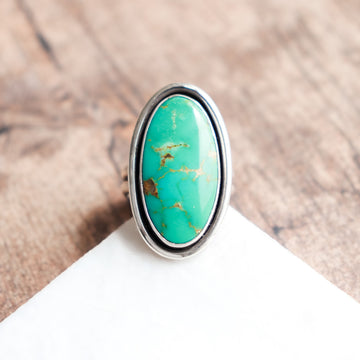 Size 6.75 | Turquoise Hardy Pit Oblong Ring