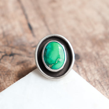 Size 6.5 | Turquoise Emerald Valley Shadowbox Ring