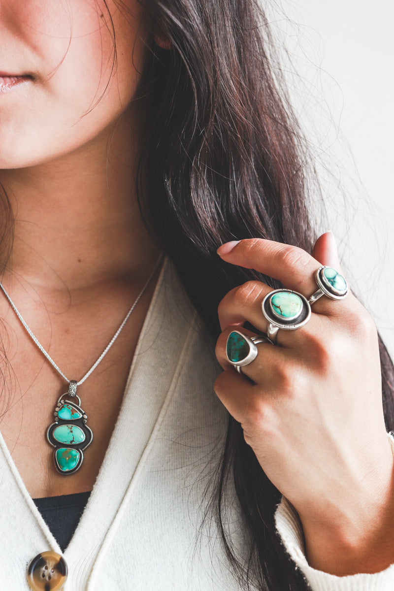 Size 8.75 | Turquoise Evans Deep Green Ring