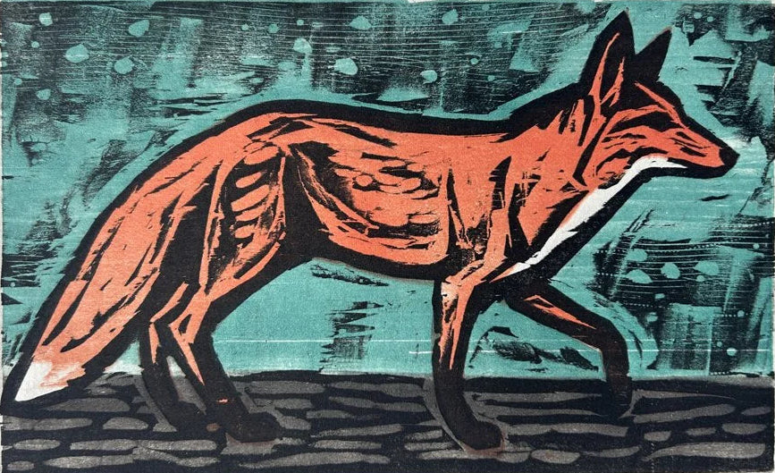 Sly One 11x14 | Woodblock Print