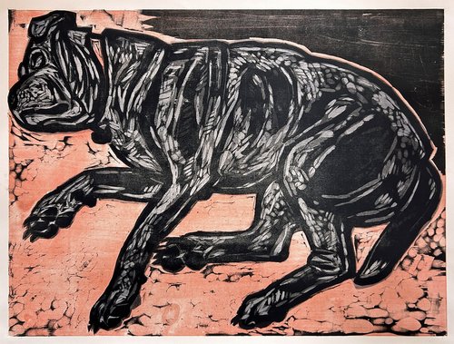 Spooky Sleepy 32x24 | Woodblock Print