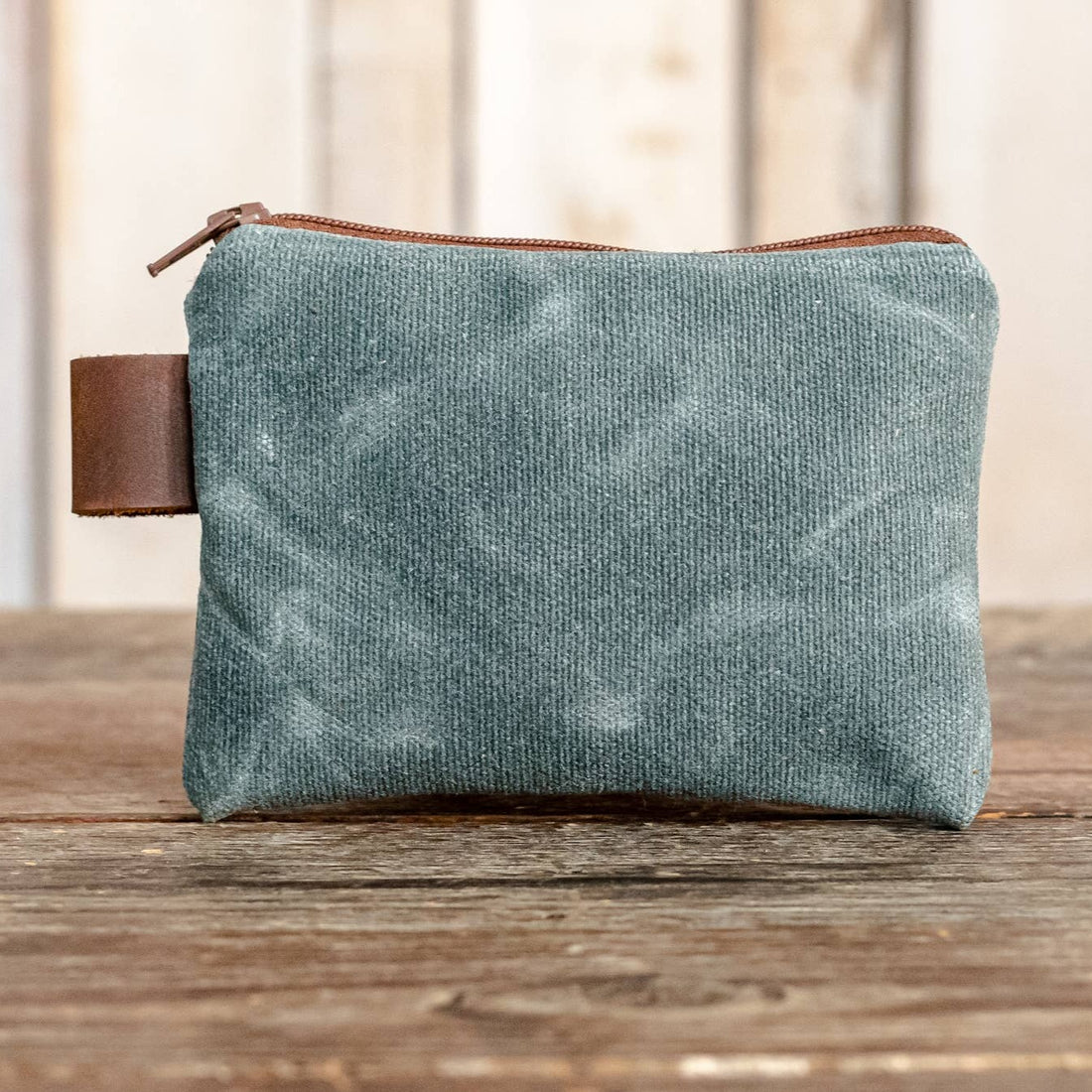 Small Waxed Canvas Pouch | Slate