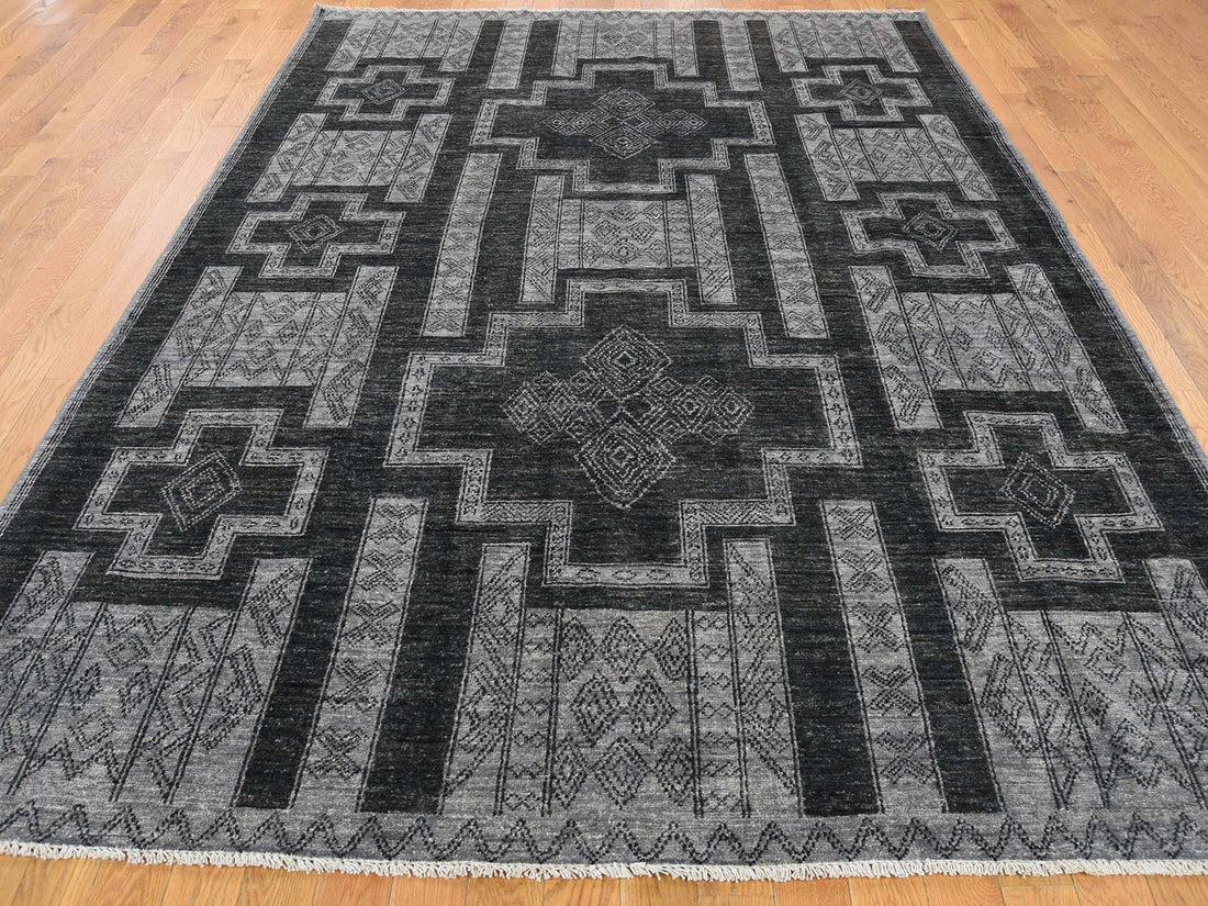 6'2" x 9'2" | Southwest Grey Peshawar | Wool | 13707