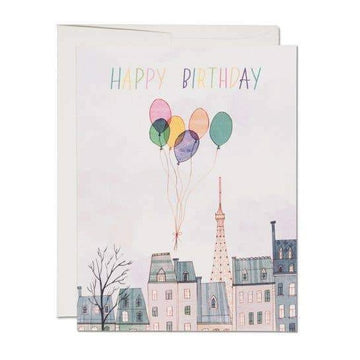 Paris Balloons Birthday Card