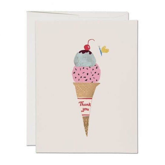 Ice Cream Cone Thank You Card